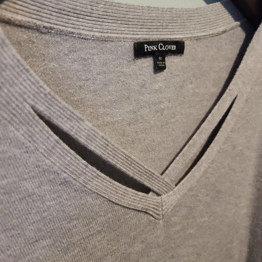 Pink Clover Bay Cross Front Detail Pullover